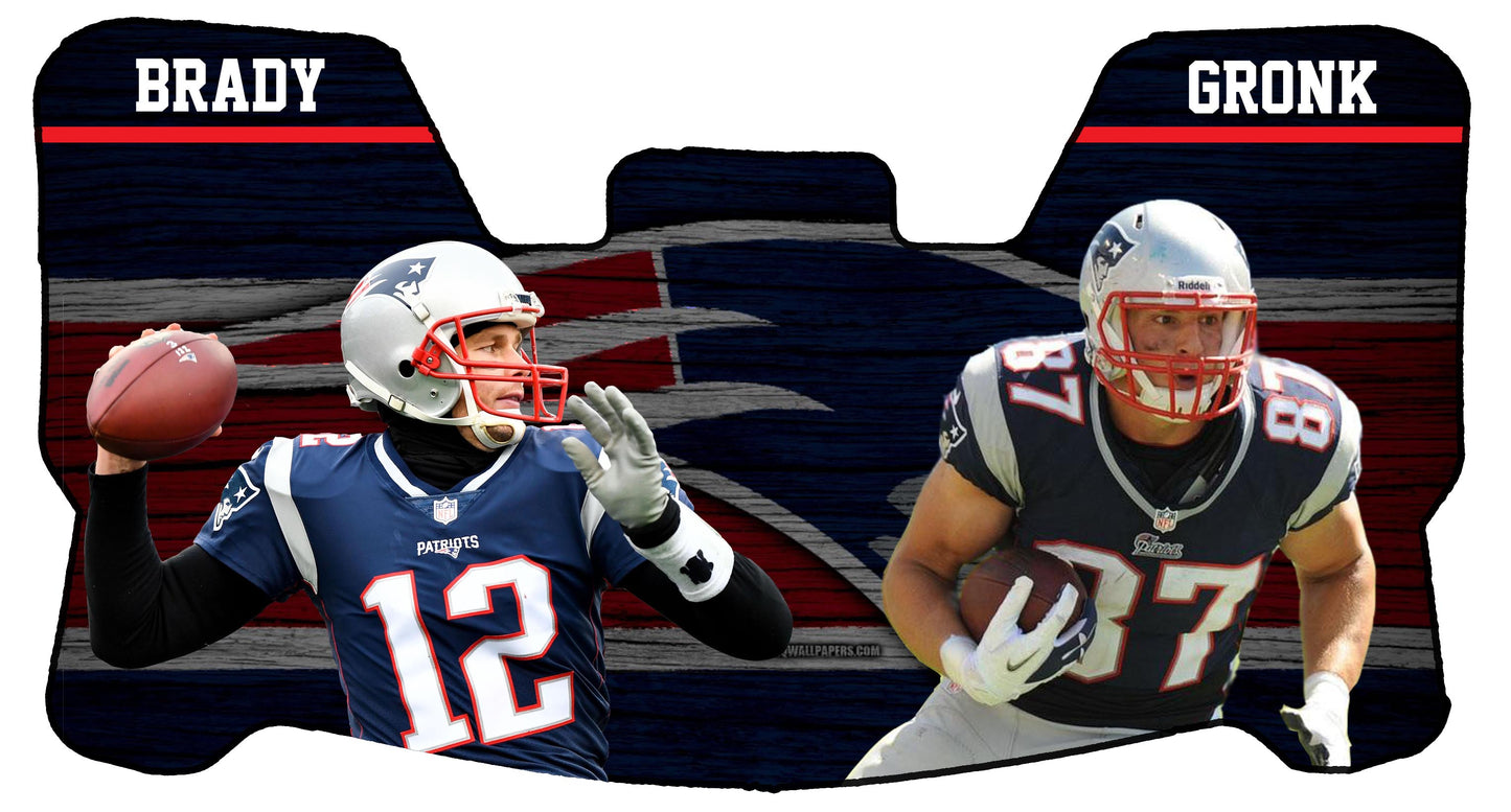 Tom Brady & Rob Gronkowski Themed Custom Visor