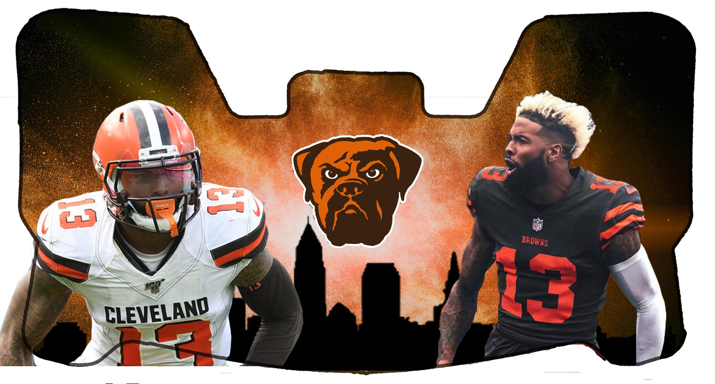 OBJ Beckham Browns Themed Custom Visor