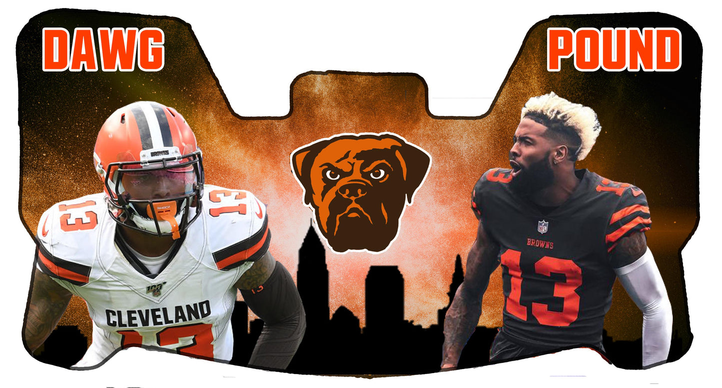 OBJ Beckham Browns Themed Custom Visor