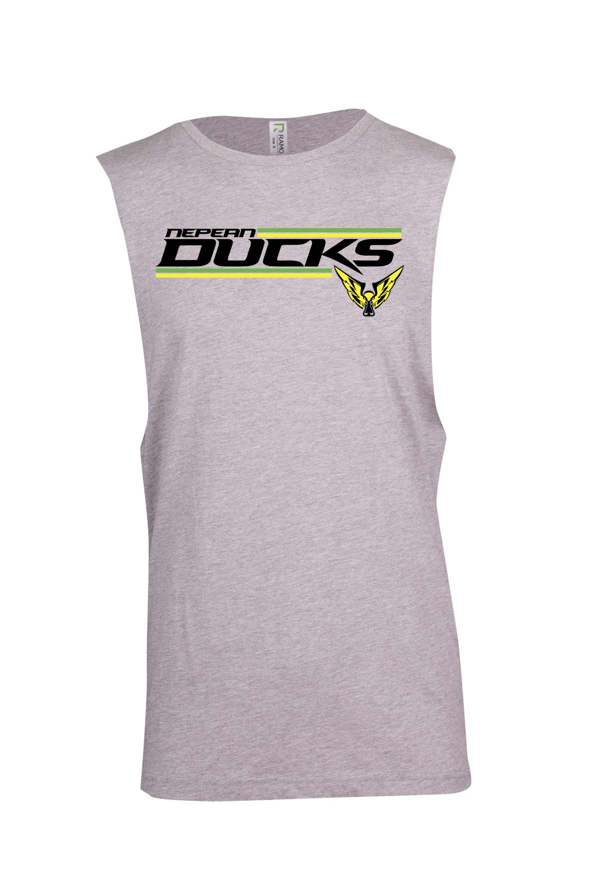 Nepean Ducks Striped Logo Muscle Tee