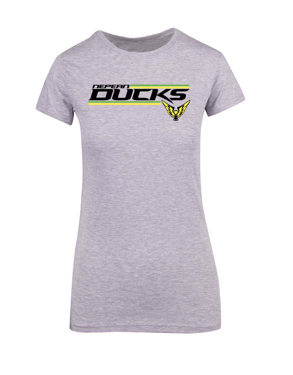 Nepean Ducks Striped Logo Ladies T-Shirt