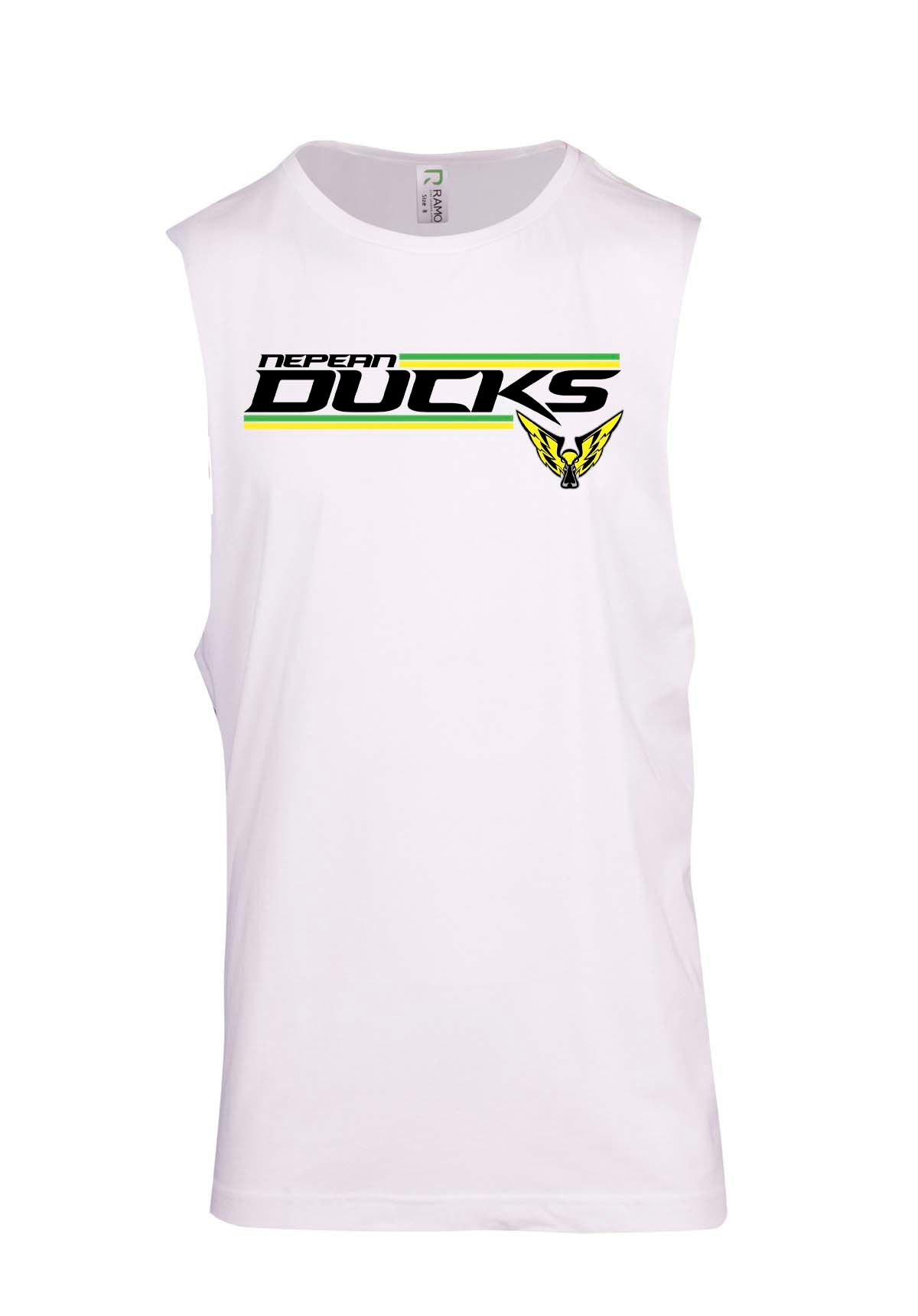 Nepean Ducks Striped Logo Muscle Tee