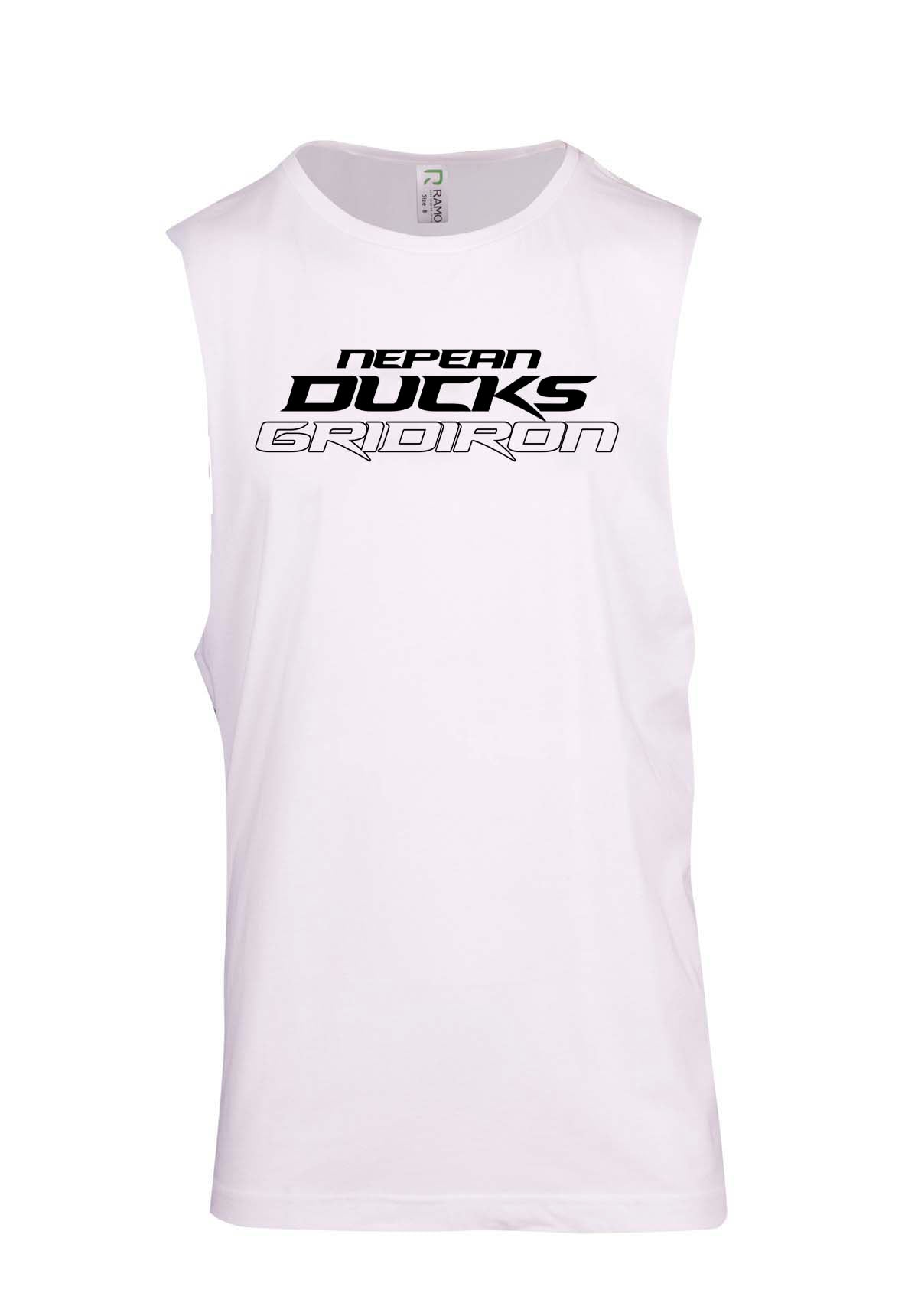 Nepean Ducks Spell Out Logo Ladies Muscle Tee