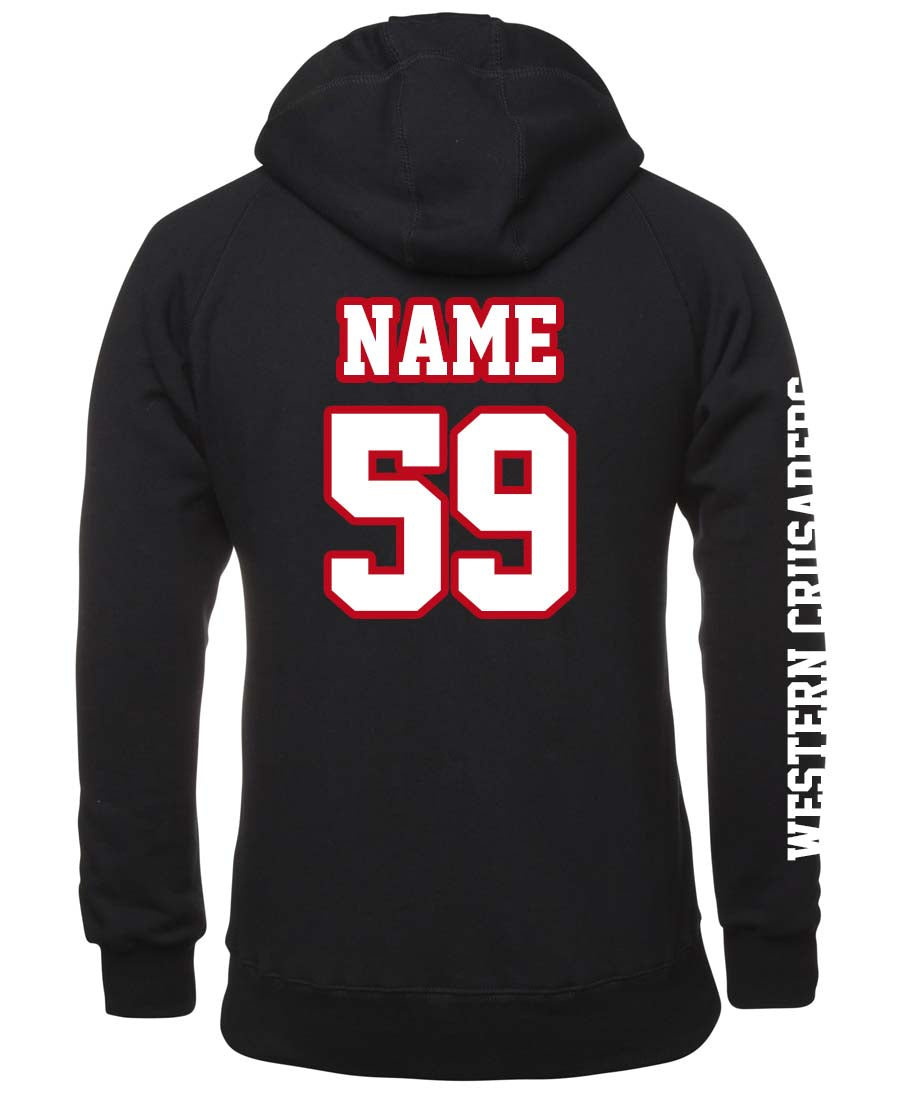 Crusaders Zipped Logo Hoodie optional name and number