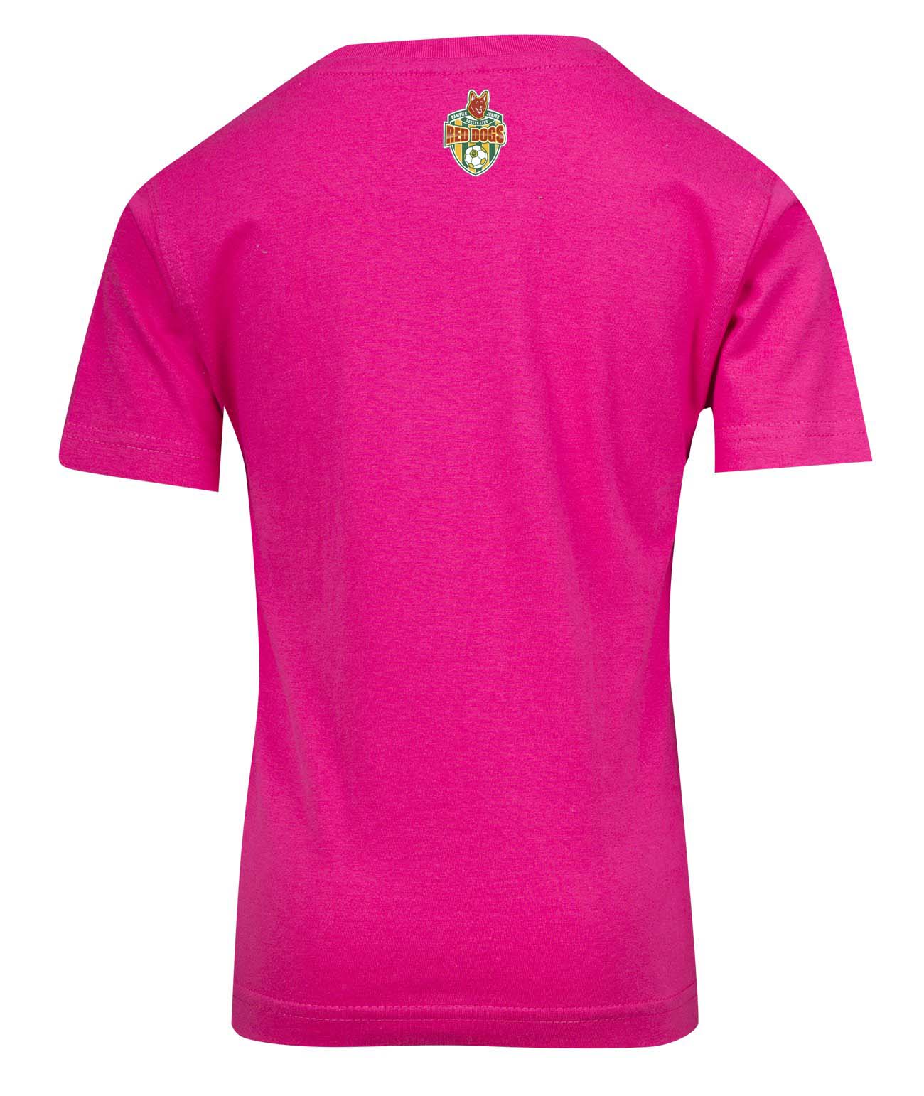 Dampier Red Dogs Adult Spell Out Logo T-Shirt Double Sided