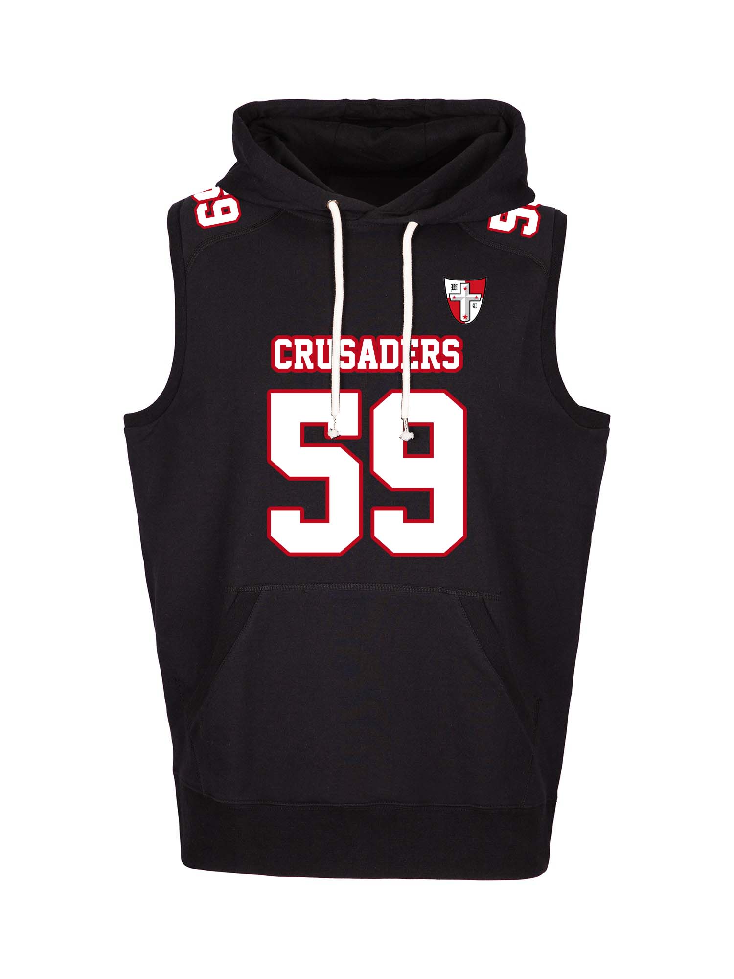 Crusaders sleeveless hoodie