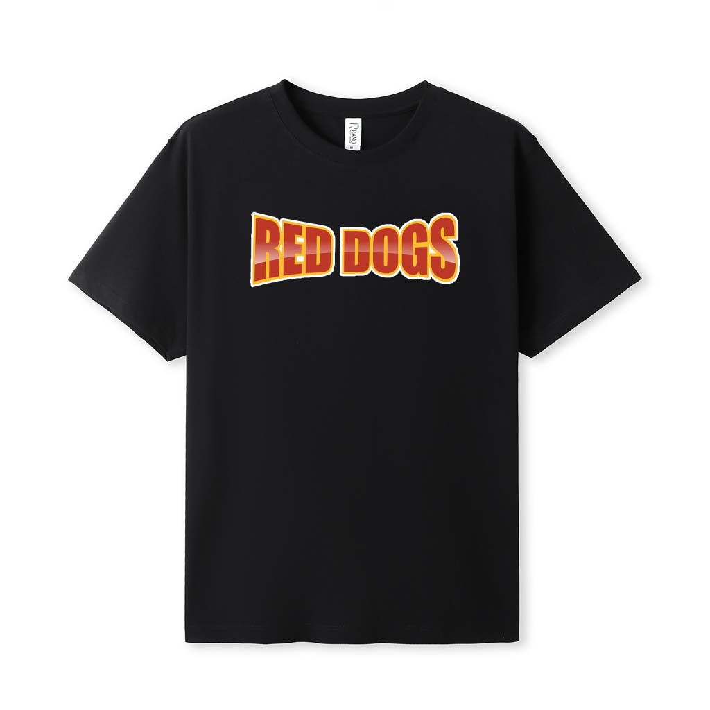 Dampier Red Dogs Adult Spell Out Logo T-Shirt Double Sided