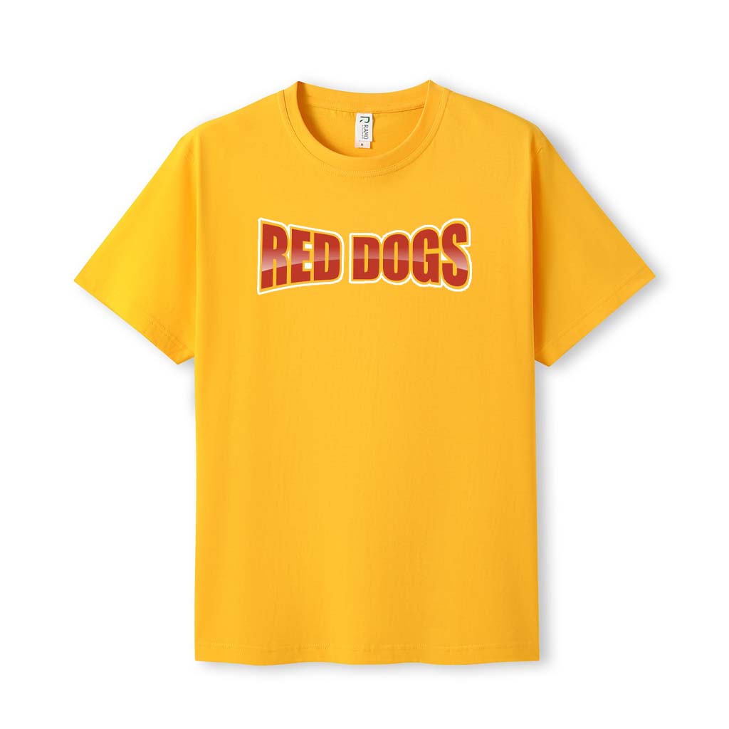 Dampier Red Dogs Adult Spell Out Logo T-Shirt Double Sided
