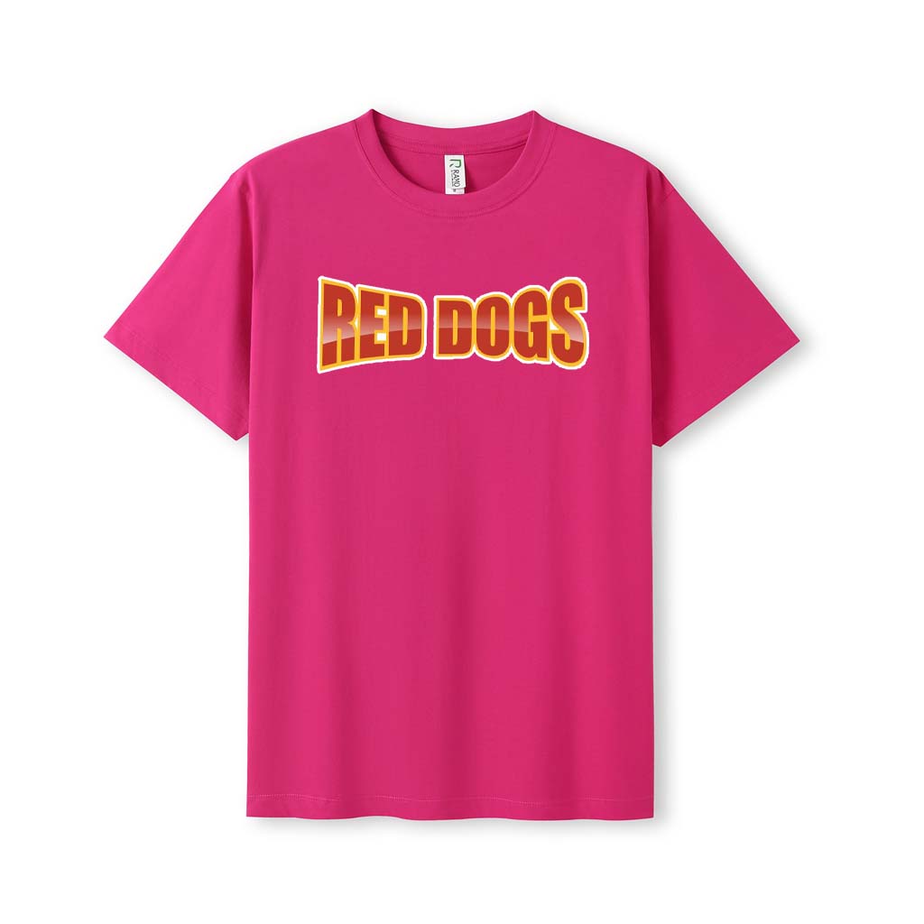 Dampier Red Dogs Adult Spell Out Logo T-Shirt Double Sided