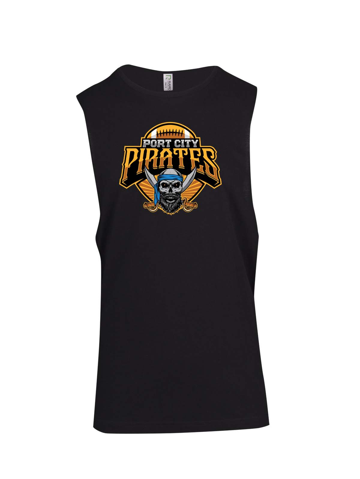 Port City Pirates Logo Muscle Shirt