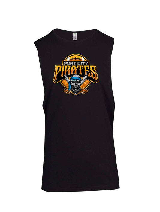 Port City Pirates Logo Muscle Shirt