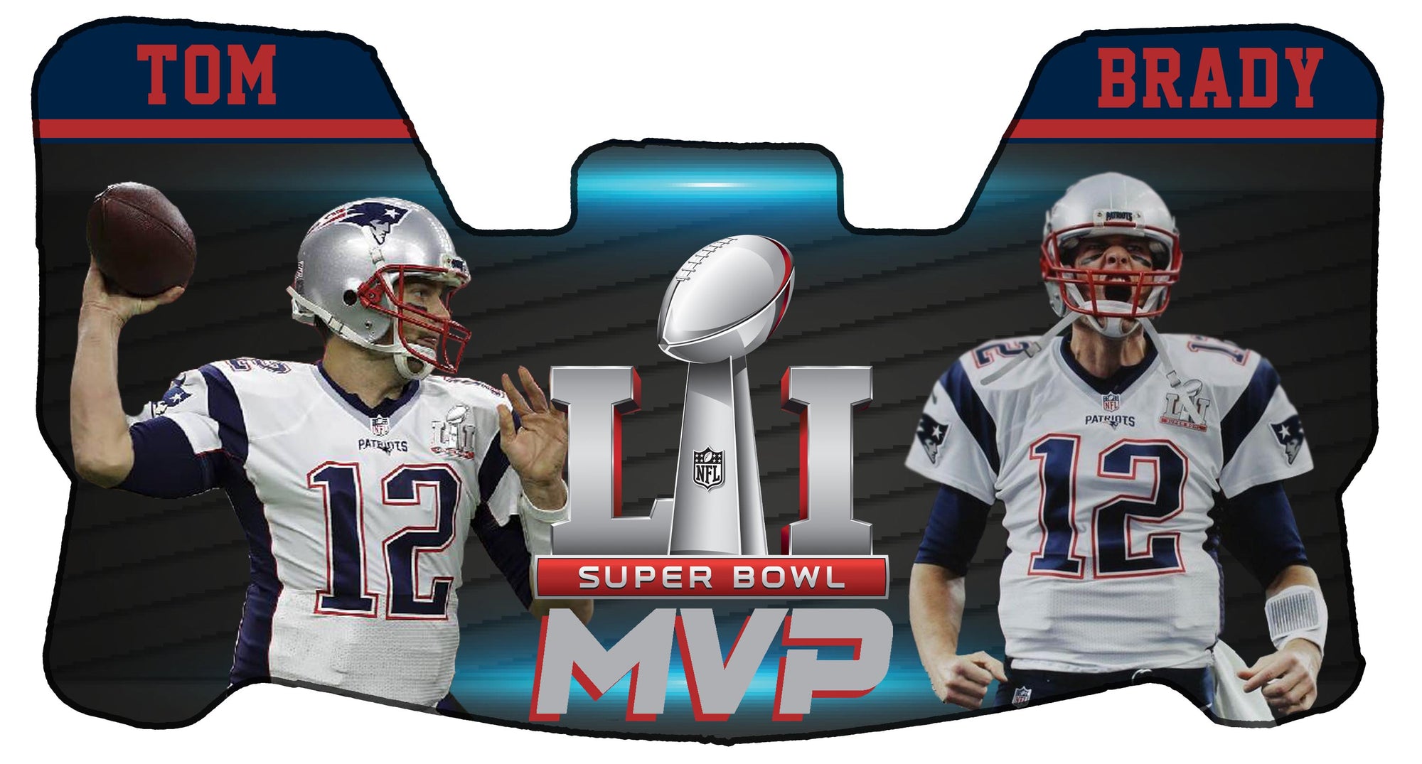 Tom Brady MVP Themed Custom Visor