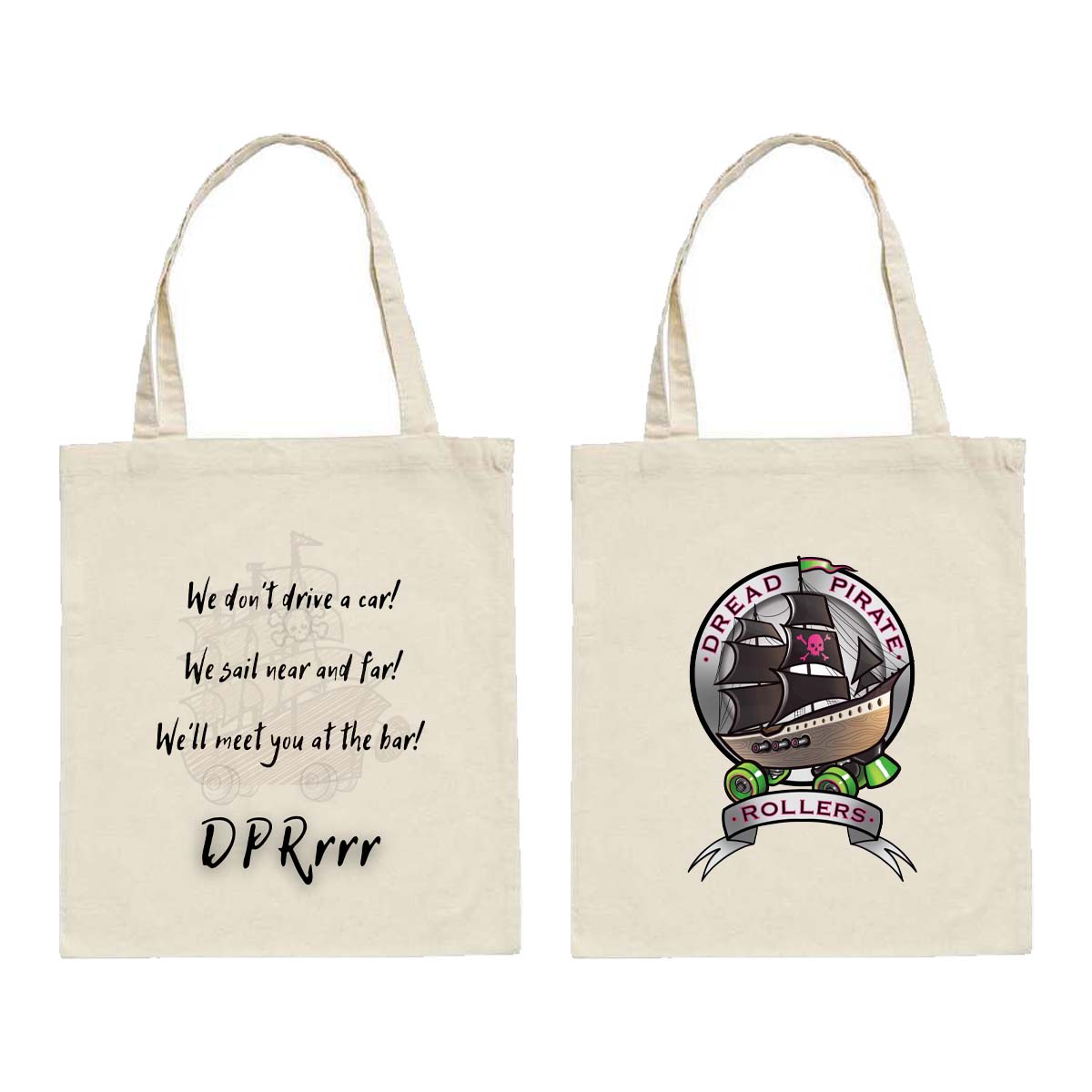 Dread Pirate Rollers Tote Bags
