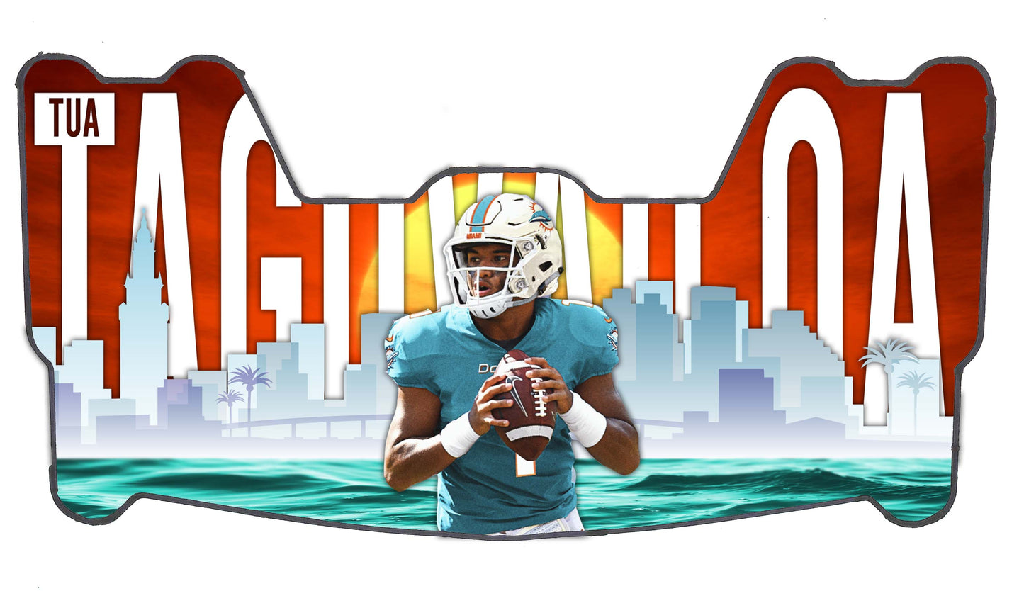 Tua Tagovailoa Dolphins Themed Custom Visor