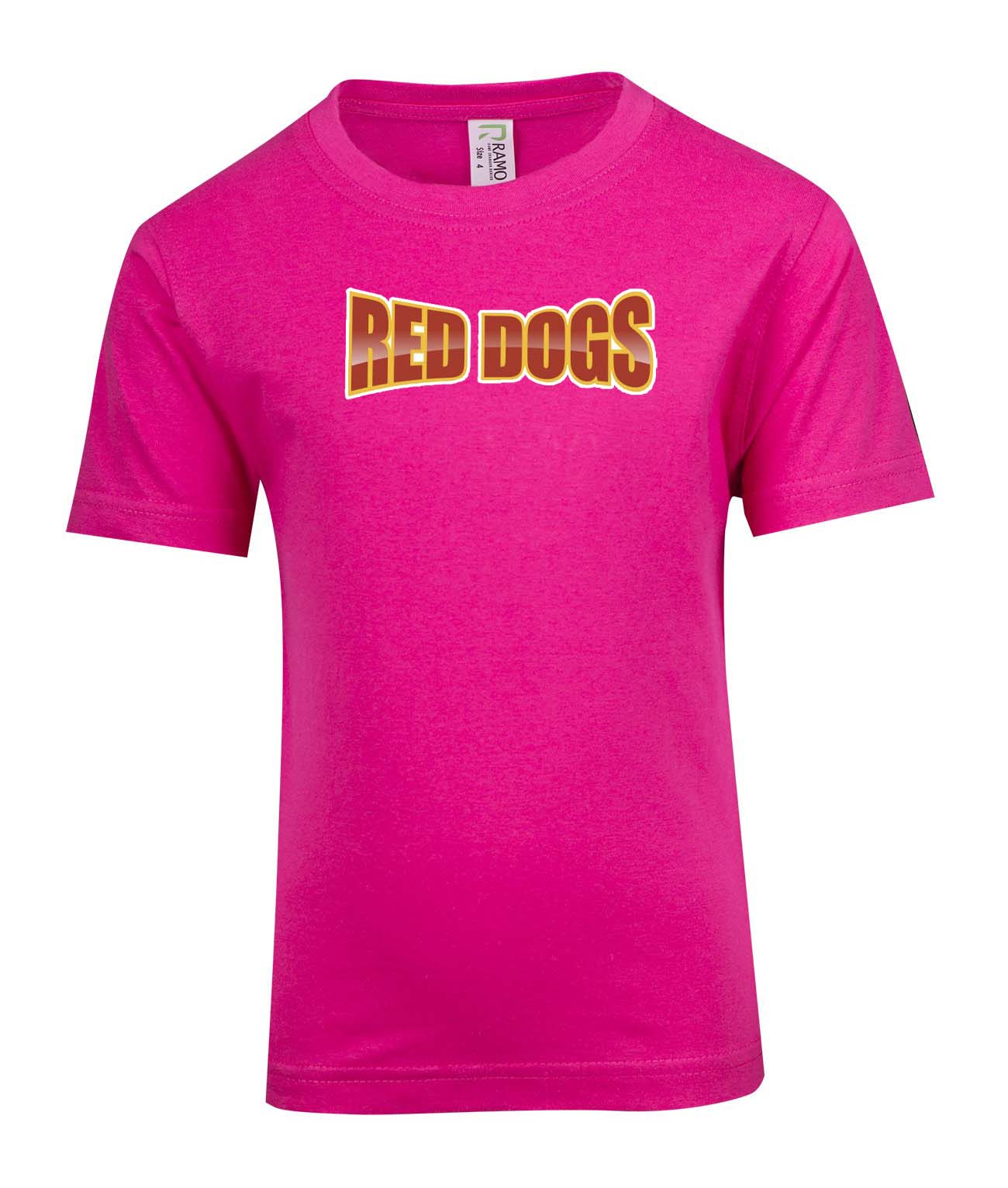 Children's Dampier Red Dogs T Shirt Double Sided