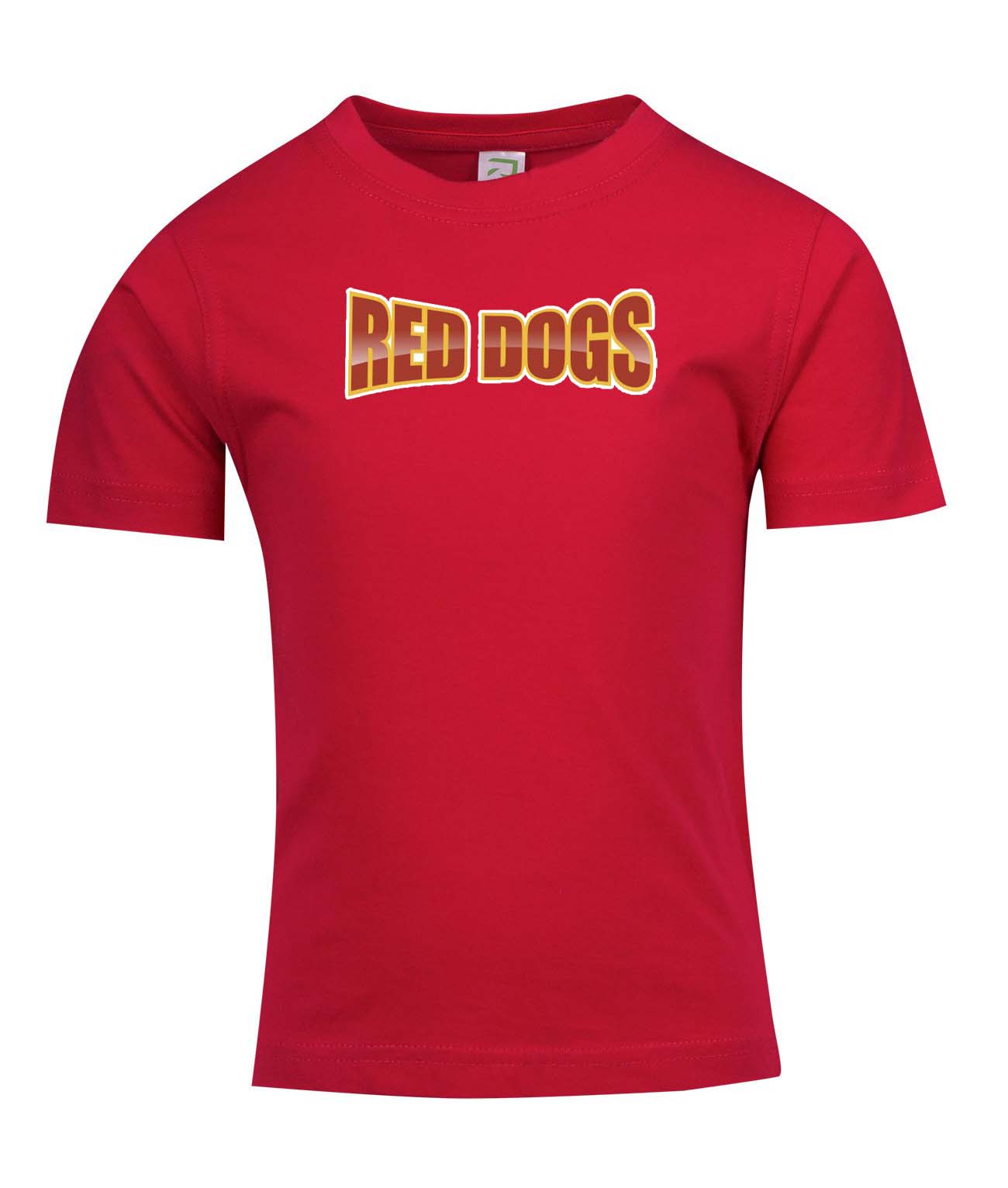 Children's Dampier Red Dogs T Shirt Double Sided