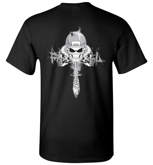 Skull Football Backbone T Shirt