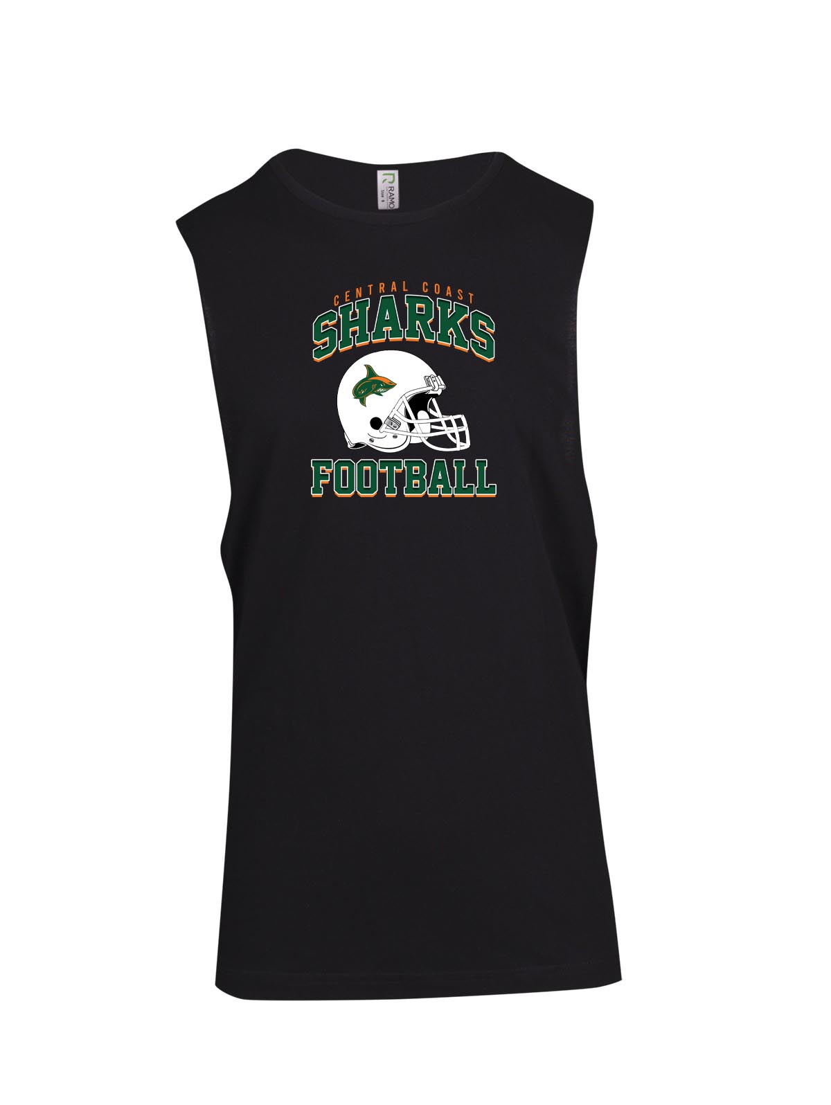Central Coast Sharks Official Logo Muscle Shirt