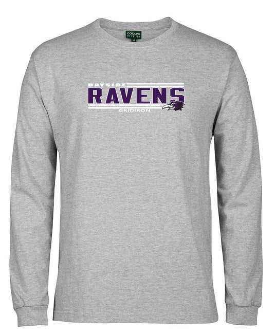 Bayside Ravens 2 Stripe Long Sleeved T-Shirt