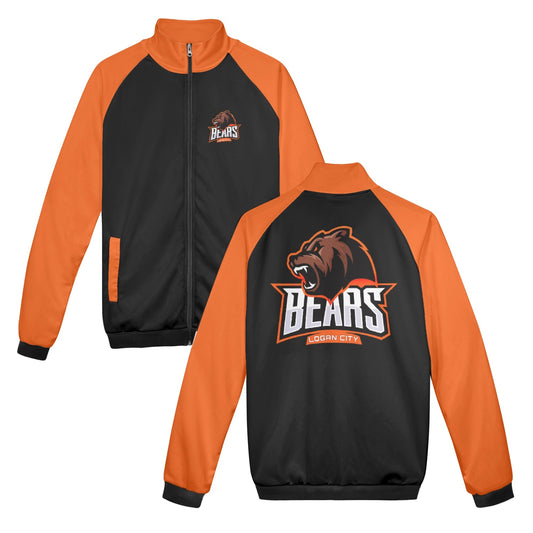Logan City Bears Stand Up Collar Zipper-up Hoodie Style Jacket