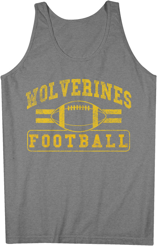 Wolverine Football Distressed Print Singlet