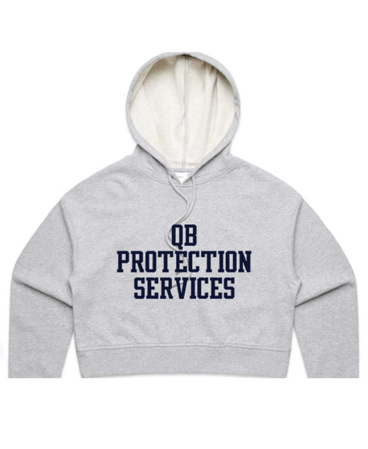 QB Protective Service Ladies Cropped Hoodie