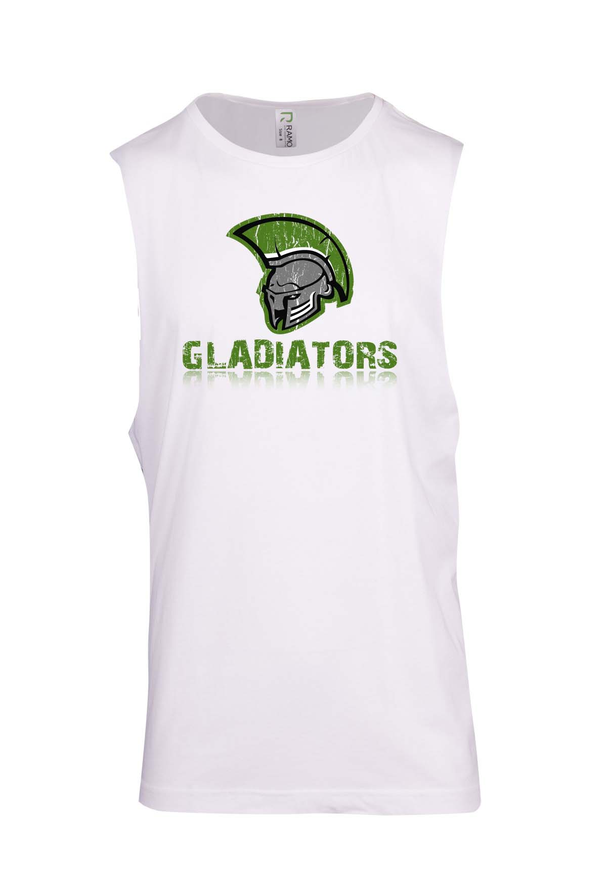 Gladiators Helmet logo Muscle T - Ladies