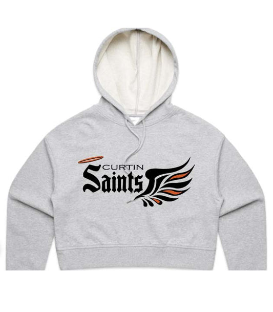Curtin Saint Cropped text logo Hoodie