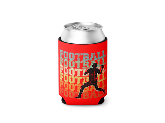Football Colour text Stubby / Can Cooler