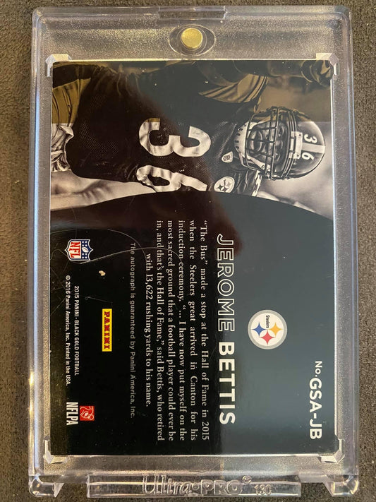 Jerome Bettis Gold Strike Signed Trading Card