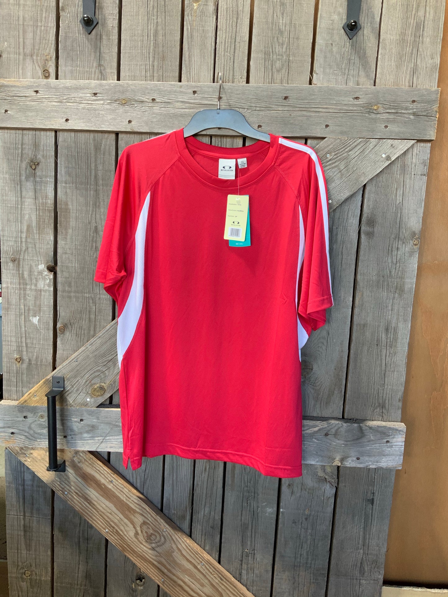 Biz collection red and white tee