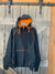 Grace collection zipped hoodie black and orange