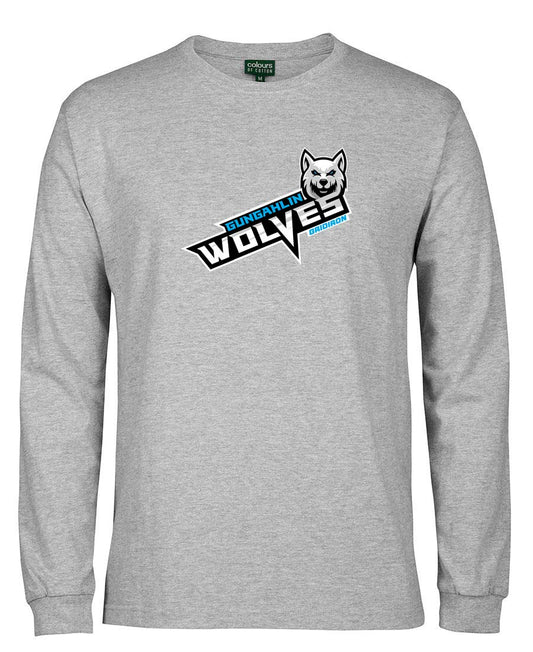 Gungahlin Wolves Slanted Logo Long Sleeved T-Shirt