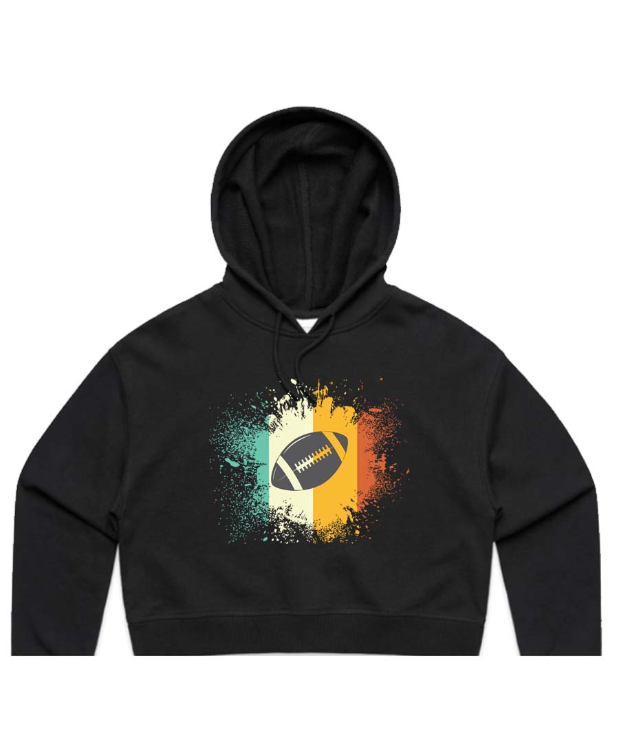 Splash football Ladies Cropped Hoodie