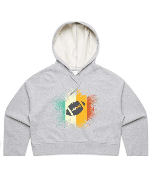 Splash football Ladies Cropped Hoodie