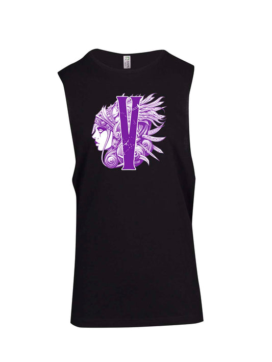 Hills Valkyries V logo Muscle T - Ladies