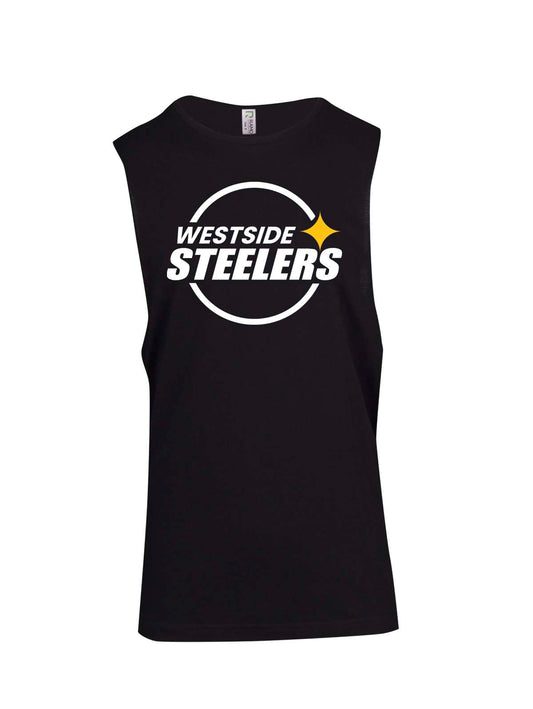 Westside Steelers Logo Ladies Muscle T
