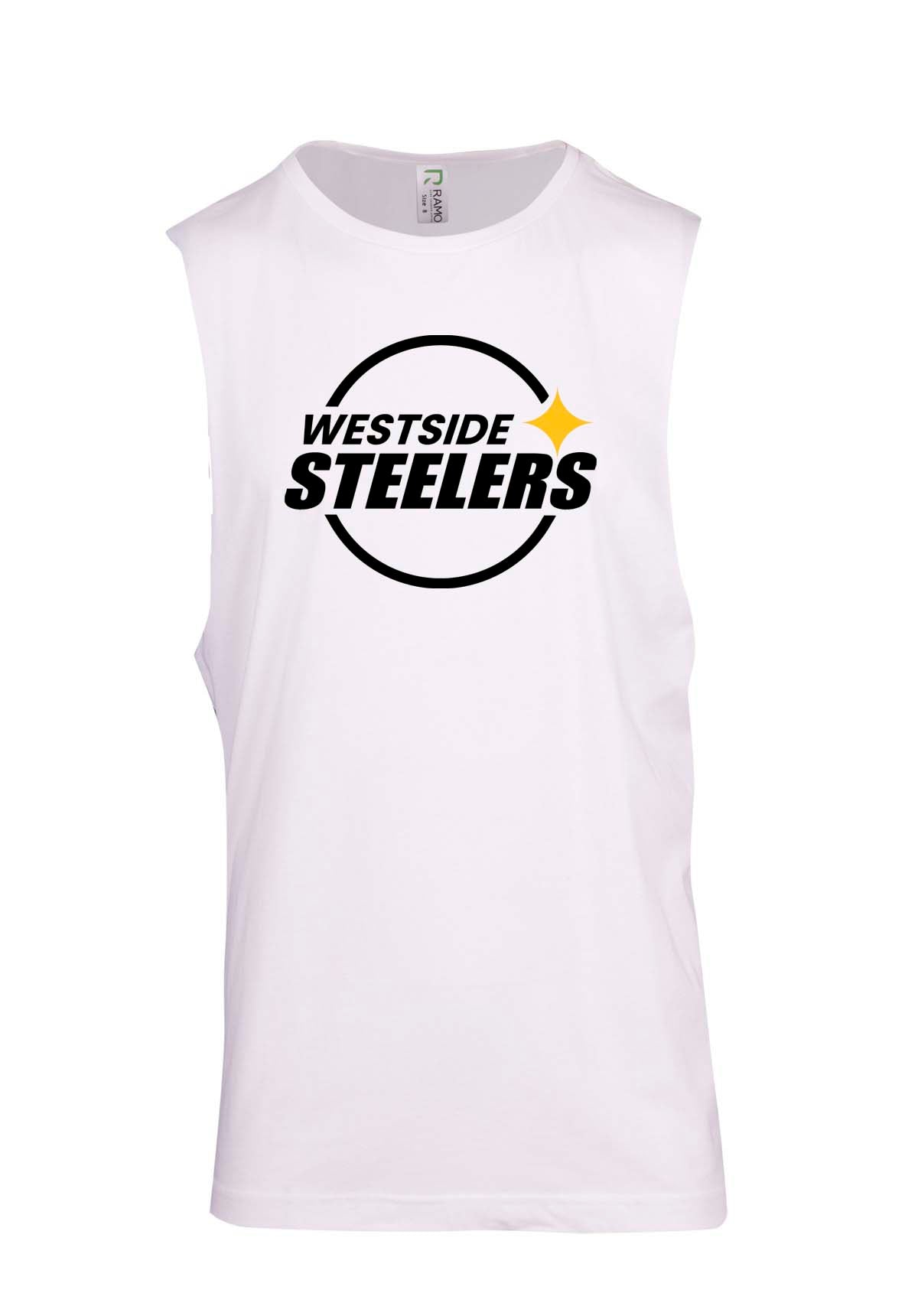 Westside Steelers Logo Ladies Muscle T