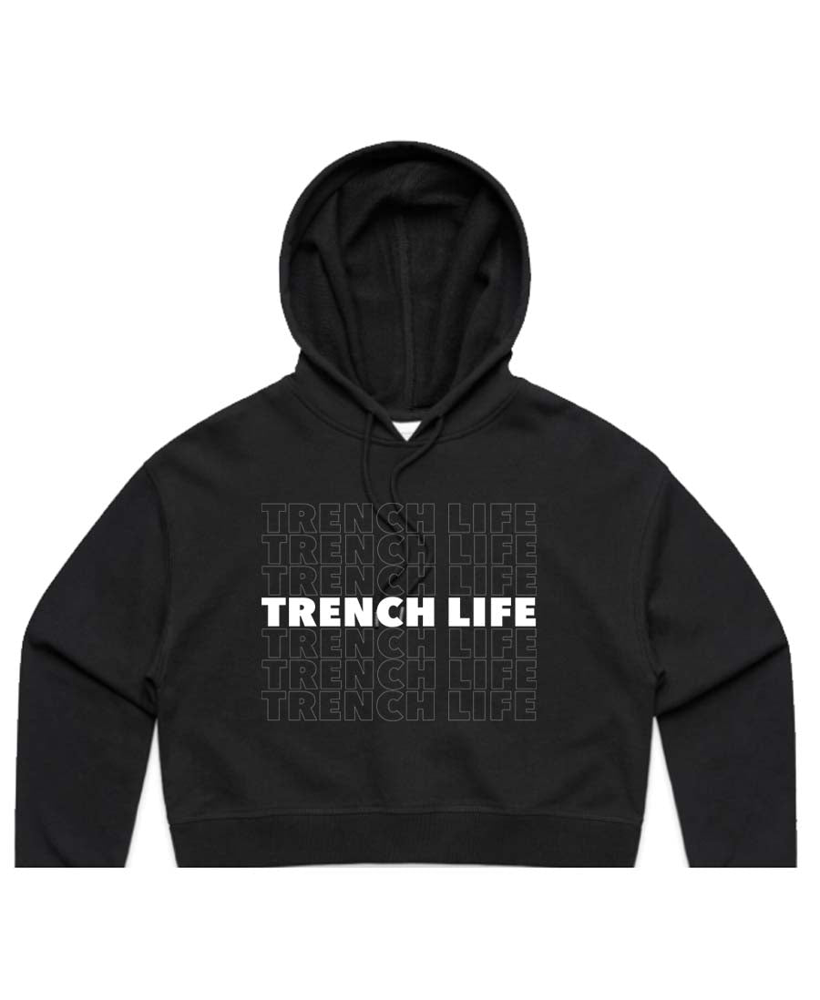 Trench Life Ladies Cropped Hoodie