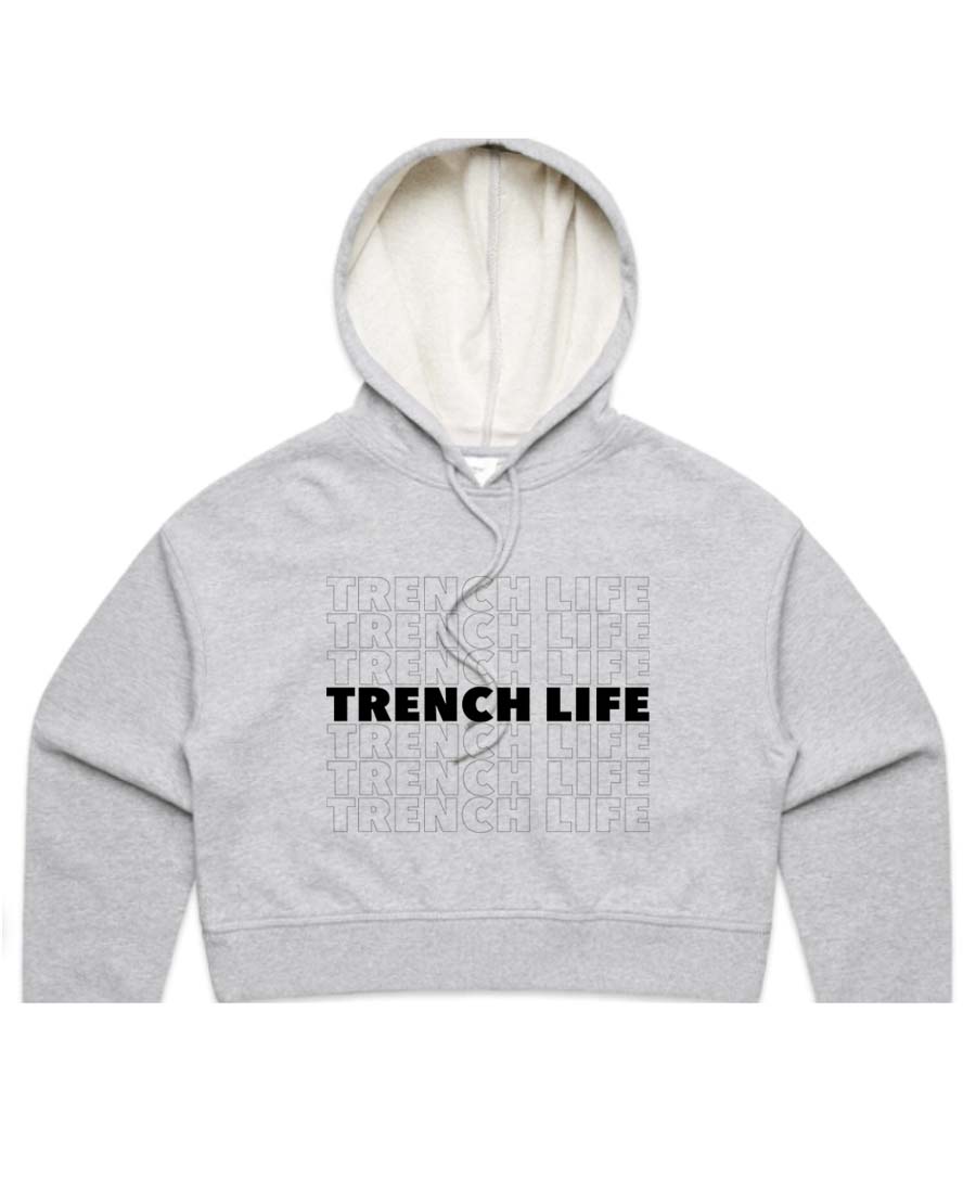 Trench Life Ladies Cropped Hoodie