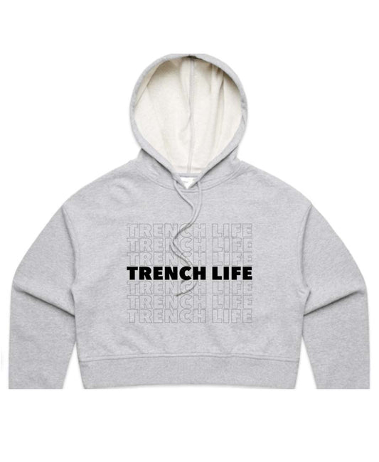 Trench Life Ladies Cropped Hoodie