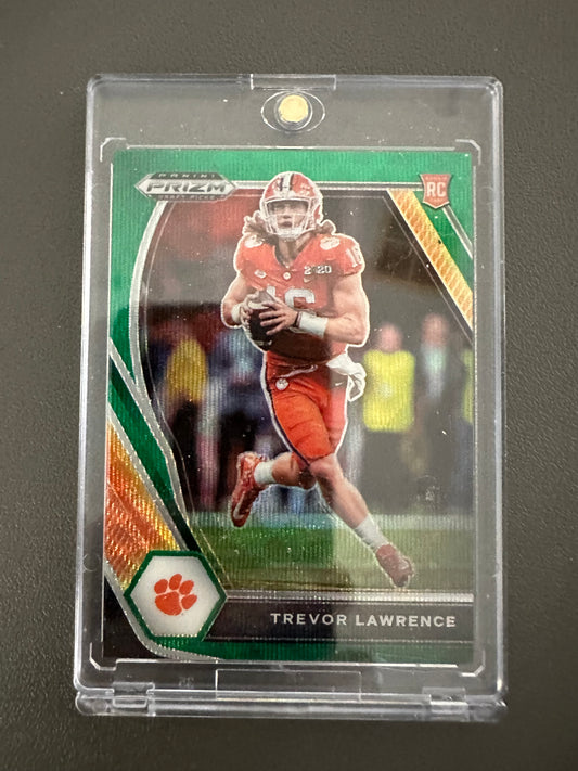 2021 PANINI PRIZM DRAFT GREEN WAVE #181 TREVOR LAWRENCE RC