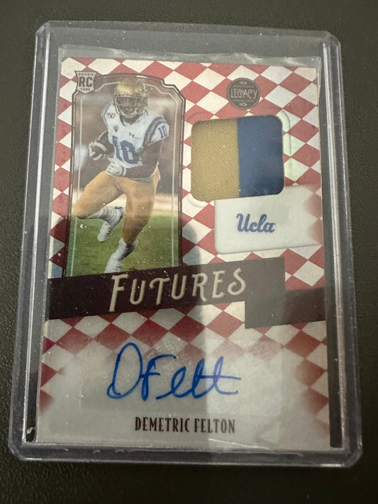 2021 Panini Legacy Futures Demetric Felton Rookie Auto Relic 44/100