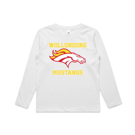 Wollongong Mustangs Classic Kids Log Sleeve T-Shirt
