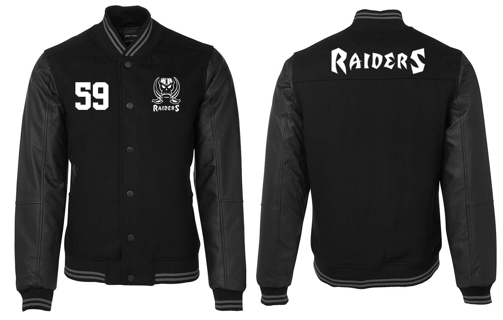 GW Raiders Art Leather jacket embroidered ICE