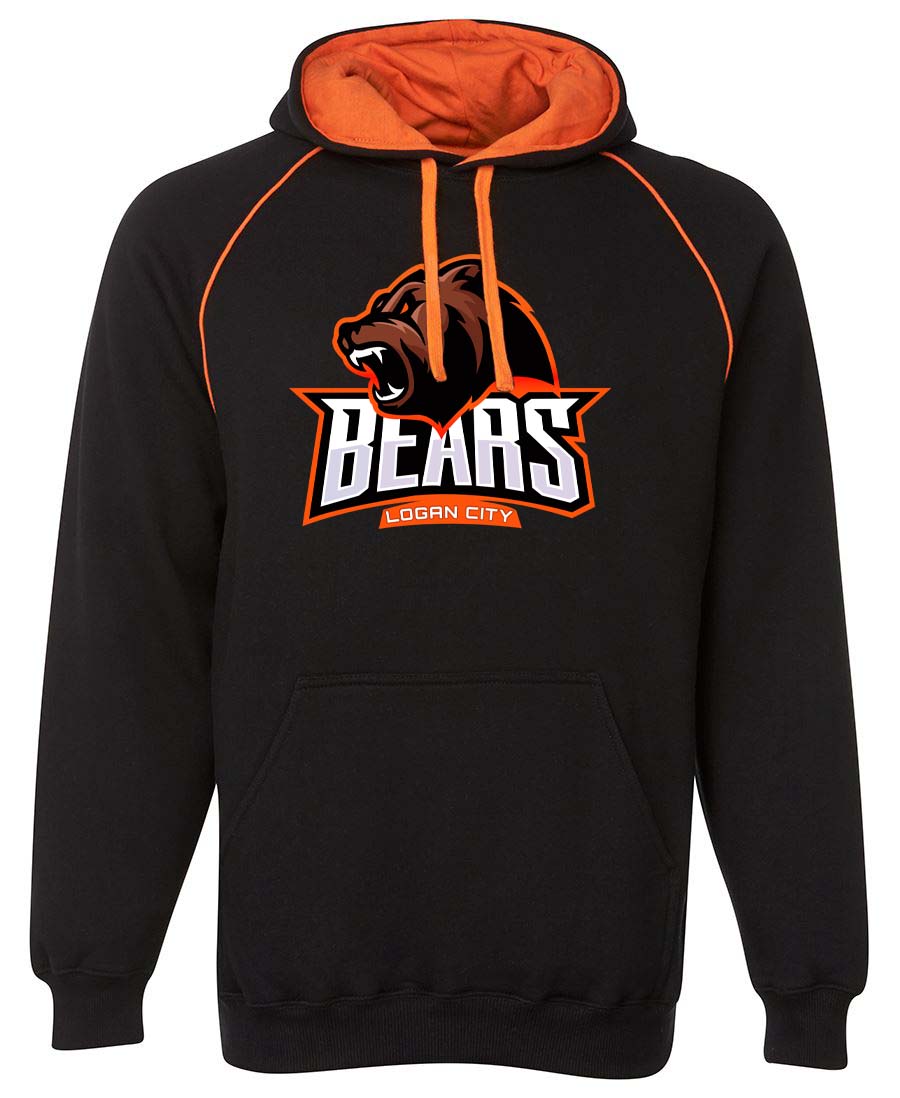 Logan City Bears - Contrast Hoodie - American Sport Com Au