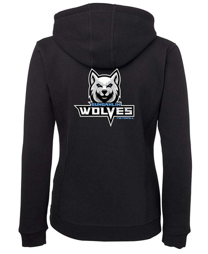 GUNGAHLIN WOLVES Ladies Zipped Hoodie Netball