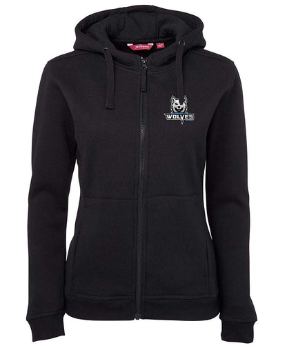 GUNGAHLIN WOLVES Ladies Zipped Hoodie Netball