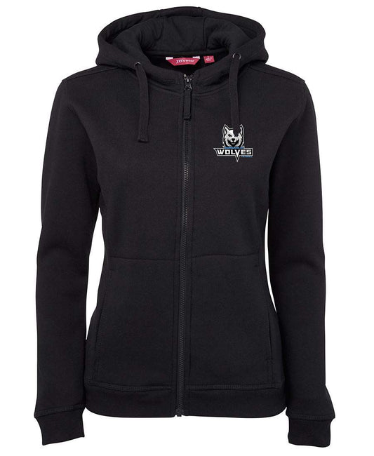 GUNGAHLIN WOLVES Ladies Zipped Hoodie Netball