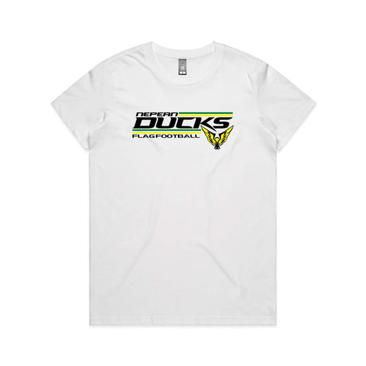 Nepean Ducks Flag Football Ladies Maple tee